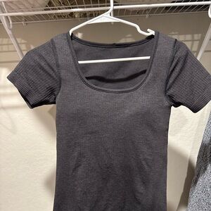 lululemon athletica Charcoal Short Sleeve Tee